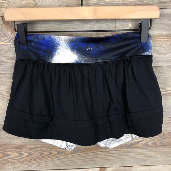 Lululemon Breath Of Fire Skirt Black Milky Way - Picture 4 of 8